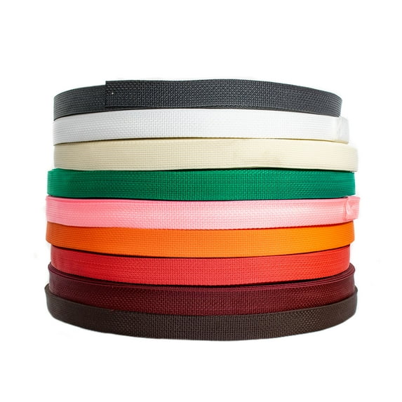 Craft County 1 Inch Flat Nylon Webbing – 5, 10, and 20 Yards in Lengths – Multiple Colors – Webbing for Arts & Crafts, Pets, Outdoor Projects