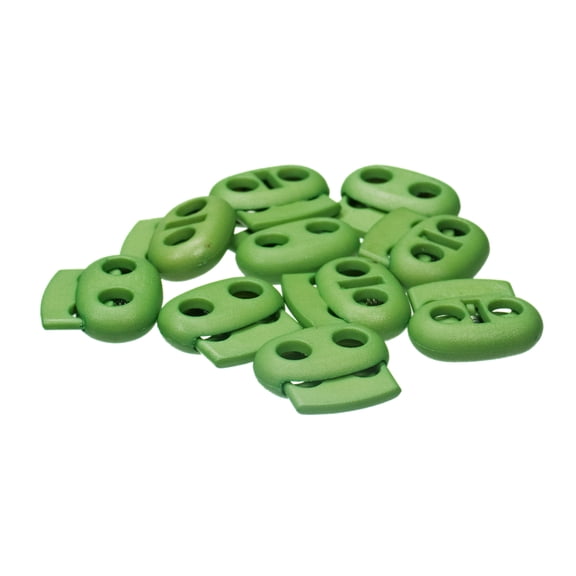 Craft County 10 Piece Plastic 5mm Dual Hole Cord Locks - Many Colors - Spring Loaded Stoppers