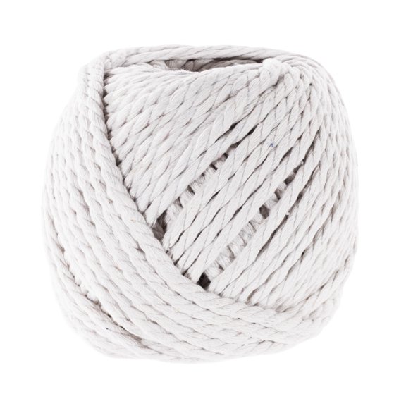 Craft County 100% All-Natural Cotton Rope for Braided Wall Hangings & More - 3mm or 5mm Diameter - Multiple Colors