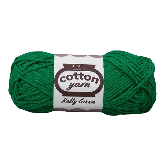 Craft County 100% Cotton Yarn - Kelly Green - Single