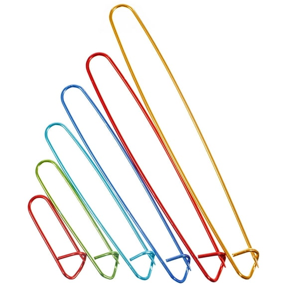 Craft County 12 Piece Stitch Holder Pin Pack - 6 Sizes for Knitting, Crochet, Embroidery, & Quilting - Bright, Easy To See Colors