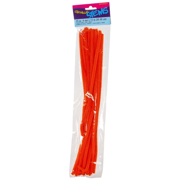 Craft County 25 Pack of Chenille Stems – DIY Arts & Crafts – Activities for Kids – Decorations, Crafting, Learning Tools – Fuzzy Sticks