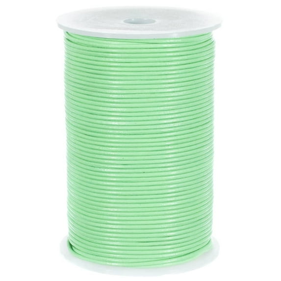 Craft County 2MM Round Leather Cord – 5, 10, 25 or 50 Yards or 328 feet – Various Colors