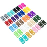 Craft County 40PCS 3/8-inch Plastic Contoured Quick Side Release Buckles - 20 Colors - 2 of Each Color