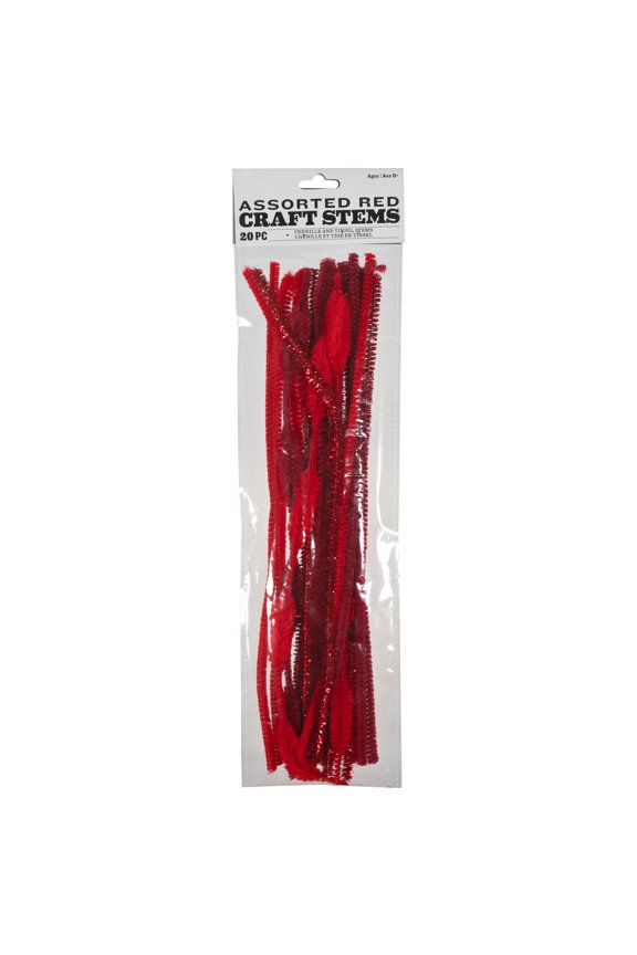 - Back 2 School - 20 Piece RED Pipe Cleaner DIY Décor, Activities, Projects – 12 Inches Long