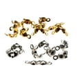 thumbnail image 1 of Craft County Bead Tip Knot Covers – 1000 Pieces Silver & Gold – 1.5mm Jewelry Clasps, 1 of 5