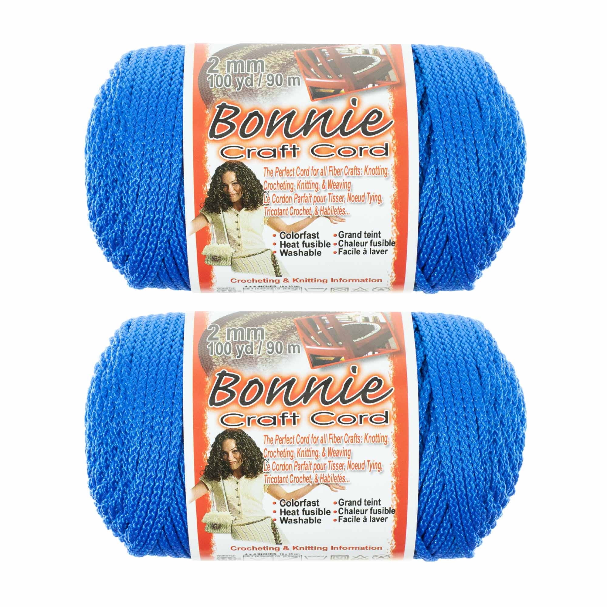 Craft County Bonnie Cord - 2MM - 2 Pack - Available in a Variety of Colors