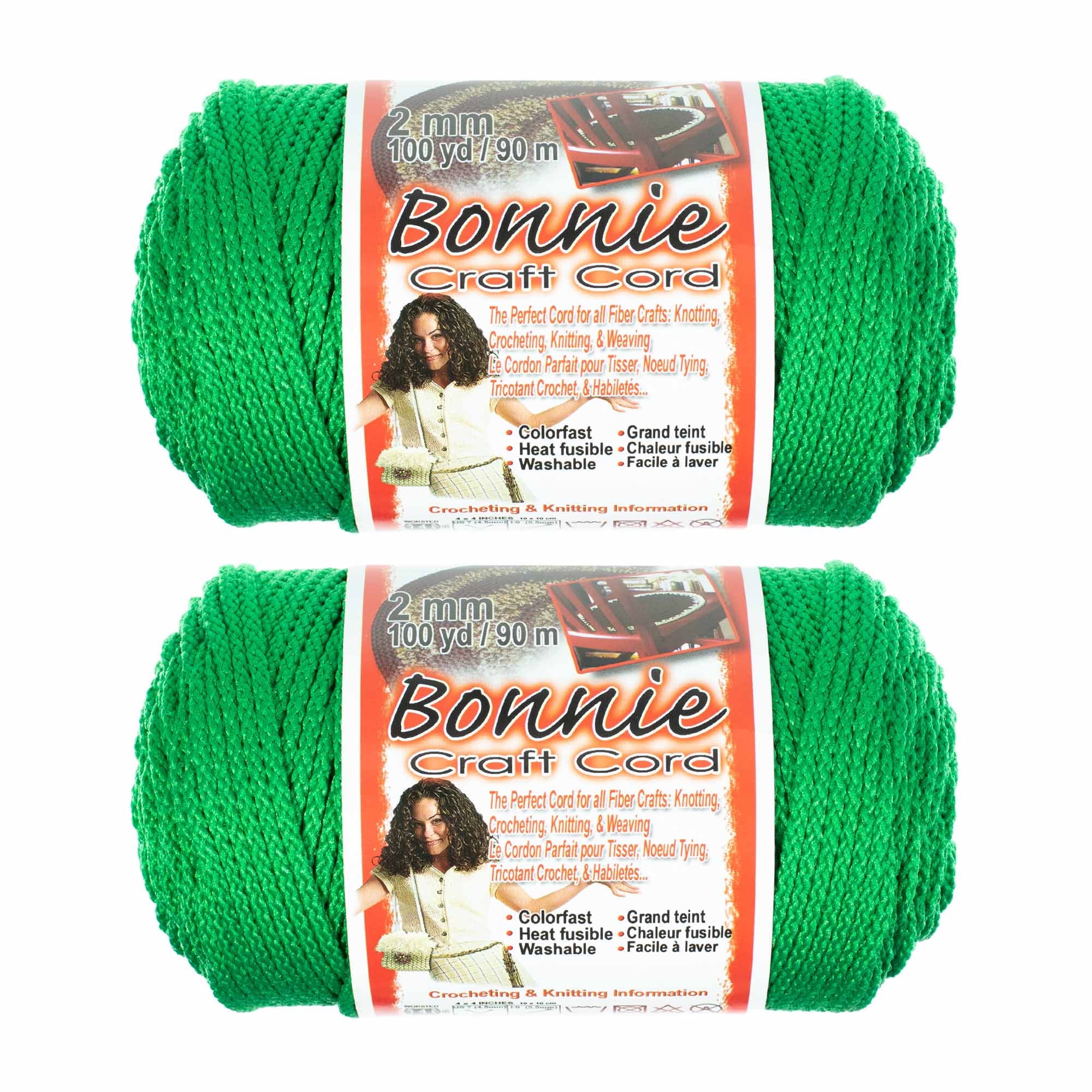 Craft County Bonnie Cord - 2MM - 2 Pack - Available in a Variety of Colors