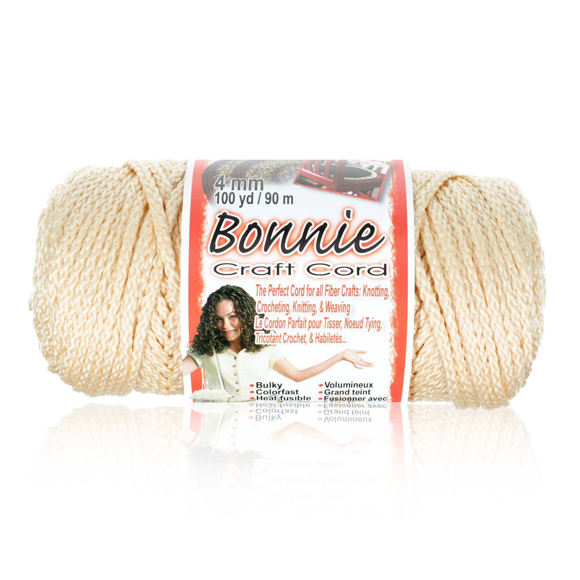 Craft County Bonnie Macrame Cord - 4mm - 100 yd Lengths - Various Colors