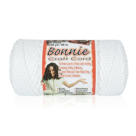 Craft County Bonnie Macrame Cord - 4mm - 100 yd Lengths - Various Colors
