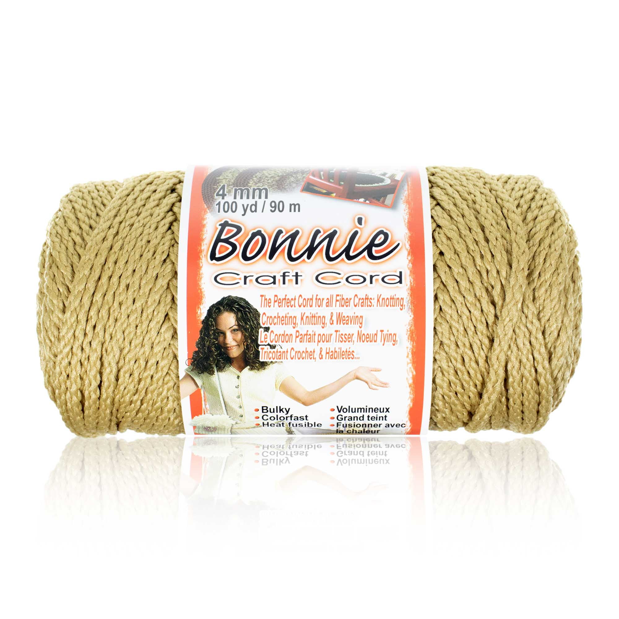 Craft County Bonnie Macrame Cord - 4mm - 100 yd Lengths - Various Colors