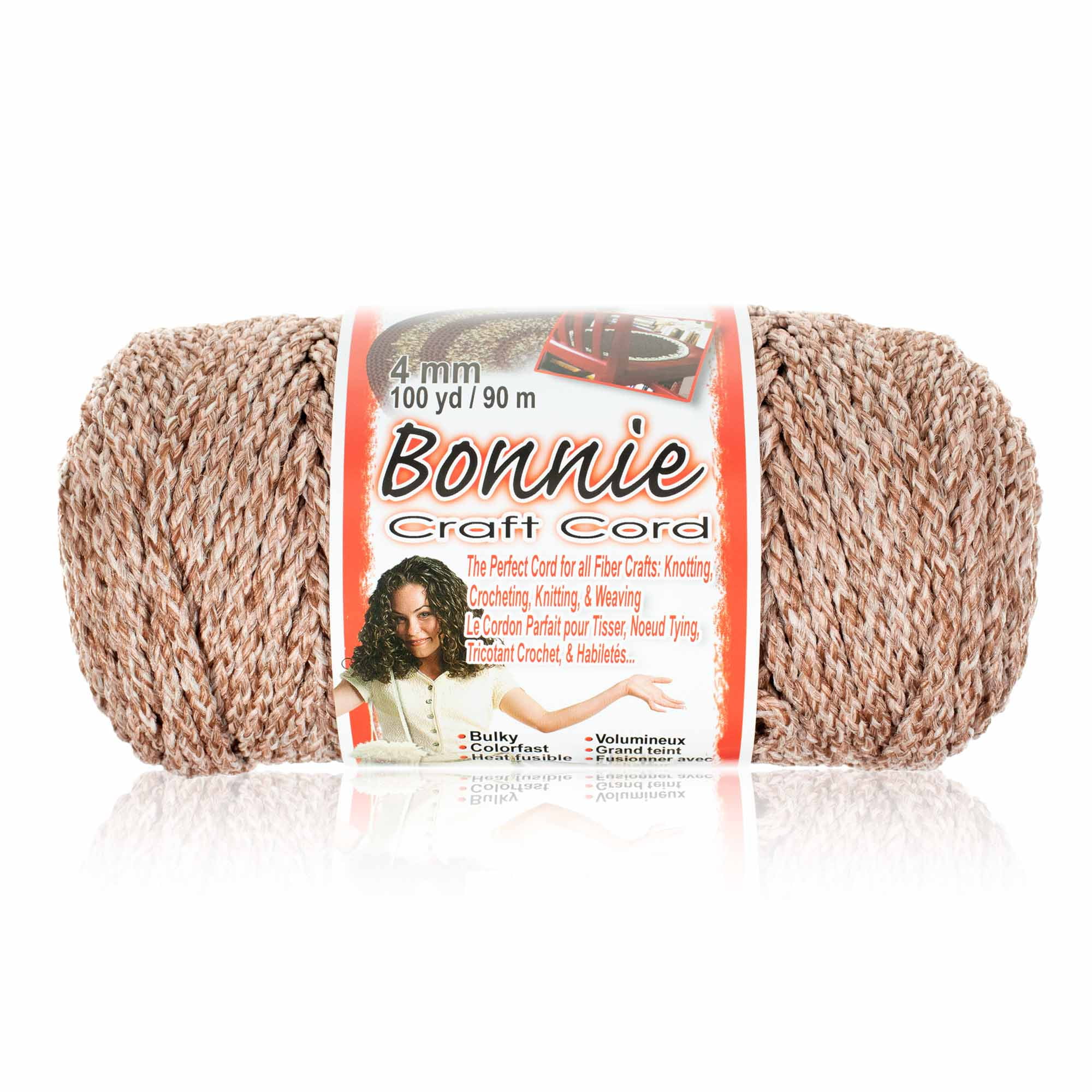 Craft County Bonnie Macrame Cord - 4mm - 100 yd Lengths - Various Colors
