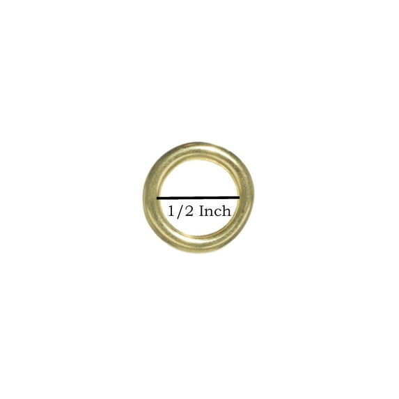 Craft County Brass O-Rings – Inside Diameter Size Options (1/2, 3/4, 1 1/4, 1 1/2, 1, 2) – Packs of 2, 5, 10, 15, 25, 50, 100