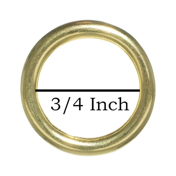 Craft County Brass O-Rings – Inside Diameter Size Options (1/2, 3/4, 1 1/4, 1 1/2, 1, 2) – Packs of 2, 5, 10, 15, 25, 50, 100