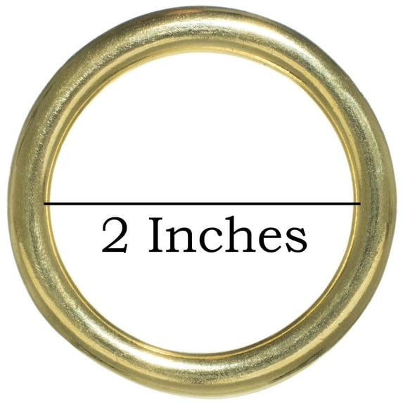 Craft County Brass O-Rings – Inside Diameter Size Options (1/2, 3/4, 1 1/4, 1 1/2, 1, 2) – Packs of 2, 5, 10, 15, 25, 50, 100
