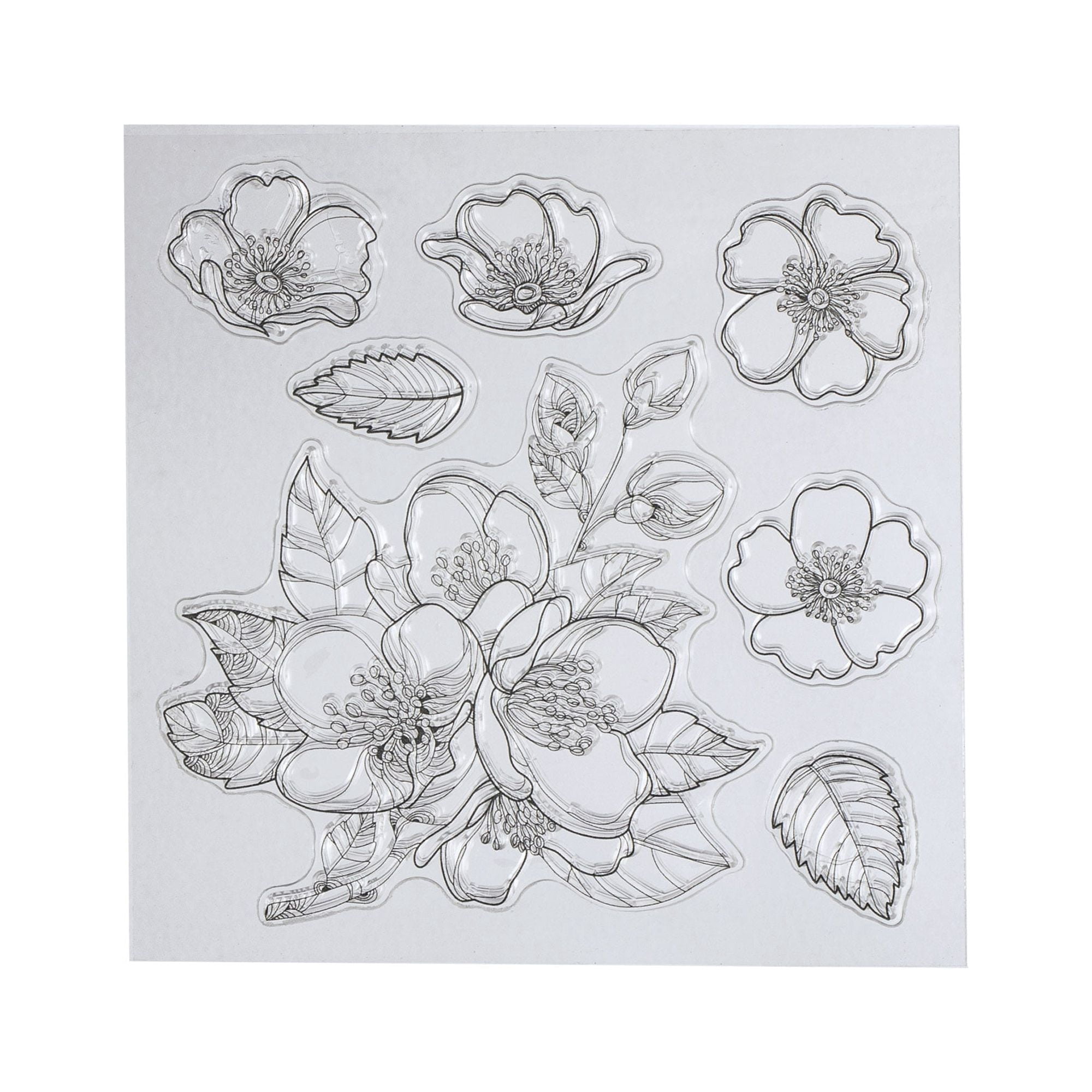 Craft County Clear Silicone Stamps – Various Designs, Lettering, Sizes ...