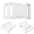 thumbnail image 1 of Craft County Contoured Side Release Plastic 3/4 Inch Buckles - for Crafting, Art Projects, and DIY (White, 20 Pack), 1 of 4