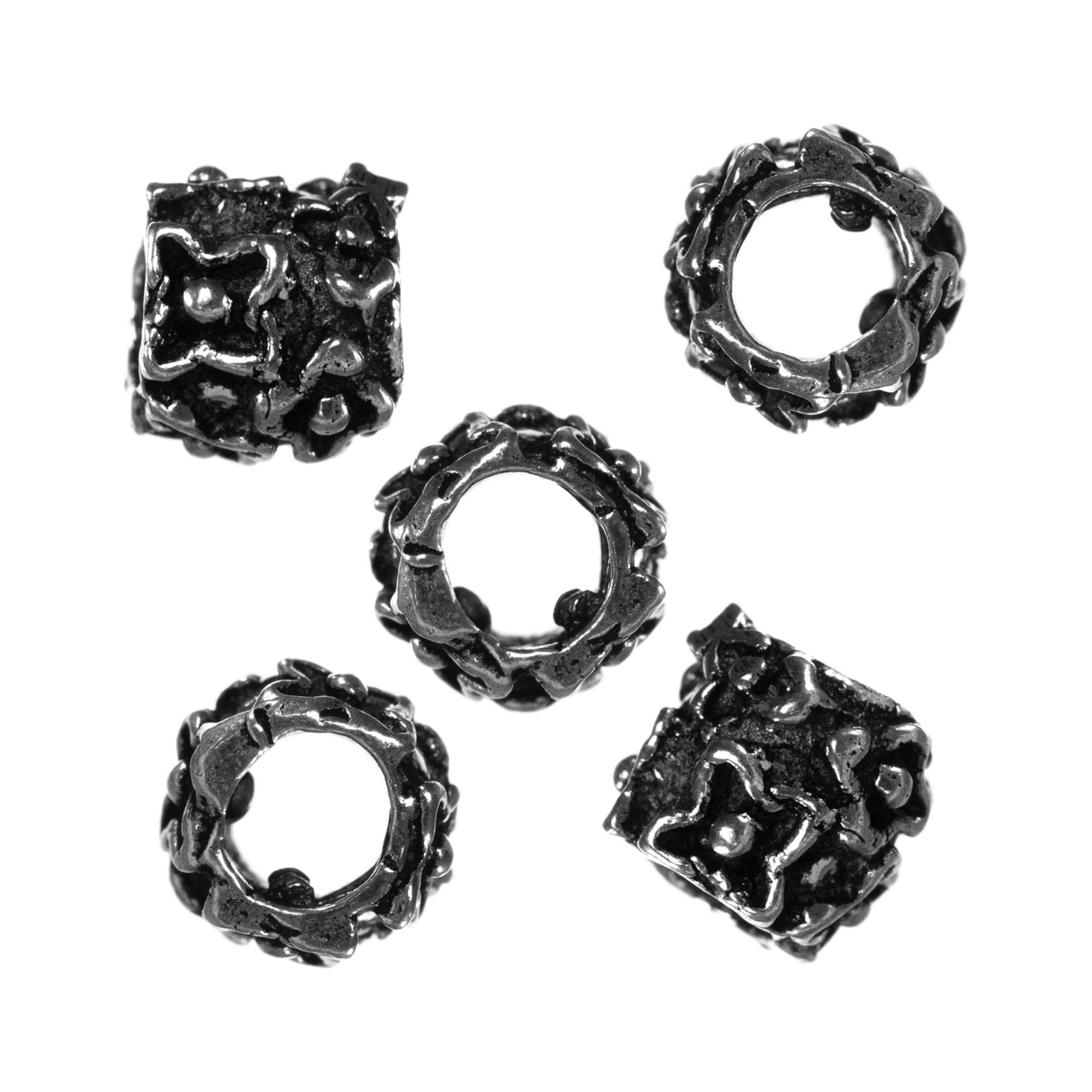 Craft County Copper Rondelle Beads – Three Textured Bead Packs – Spacer Beads – Silver Tinted Loose Beads