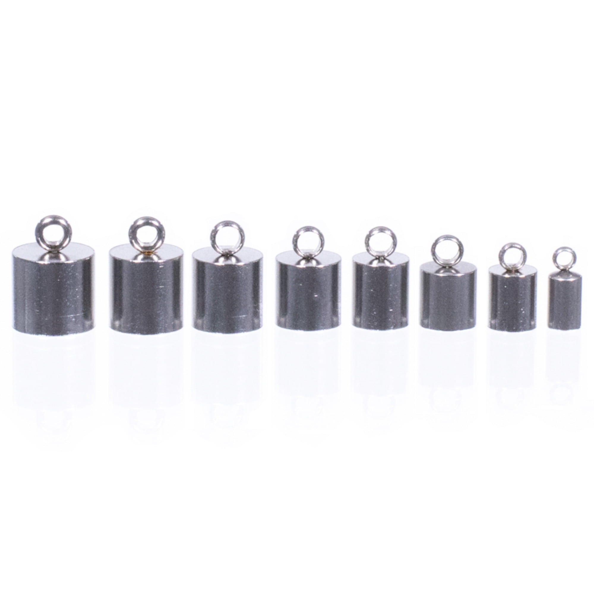 Craft County Cord End Caps Set - Bronze or Silver - Various sizes available depending on color choice