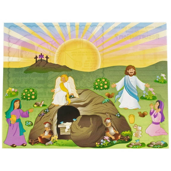 Craft County Create Your Own Easter Sticker Sheets - 12 Page Religious Spring Activity Worksheets - Great for Kids