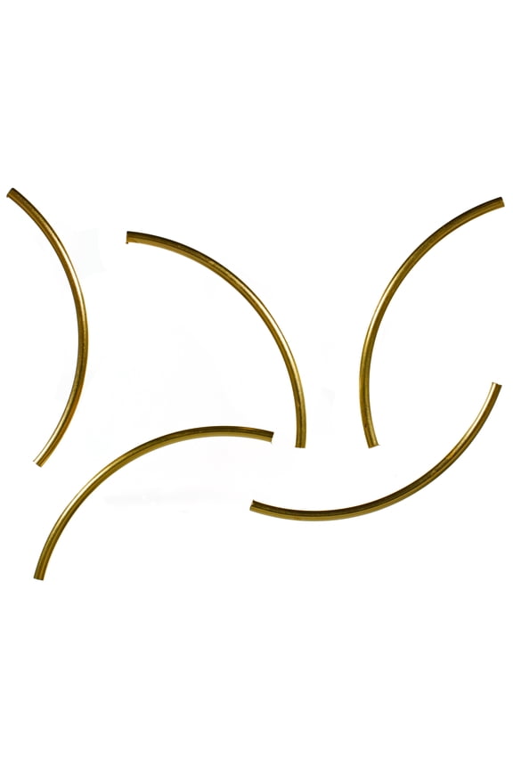Curved Tube Beads - Metal Spacer Beads, Connectors, and Jewelry Findings - DIY Bracelet and Necklace Material - Many Finishes and Sizes Available