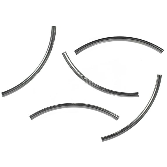 Craft County Curved Tube Beads – Multiple Sizes, Colors, and Pack Sizes – Jewelry Connector