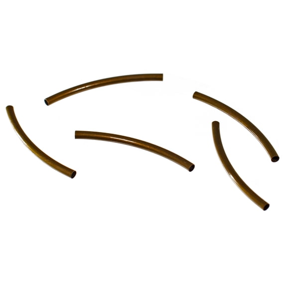 Craft County Curved Tube Beads – Multiple Sizes, Colors, and Pack Sizes – Jewelry Connector