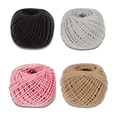 thumbnail image 1 of Craft County | Do-It-Yourself DIY Macramé Random Grab Box – 50m Soft Cotton Yarn Cord (2mm, 4-Pack), 1 of 2