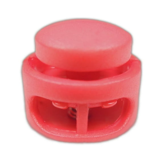 Craft County Double Barrel Slider Spring Loaded Cord Locks - Variety of Bright Colors Available - Pack Sizes Range from 5-1000 - Ideal for Drawstrings, Backpacks, Bracelets