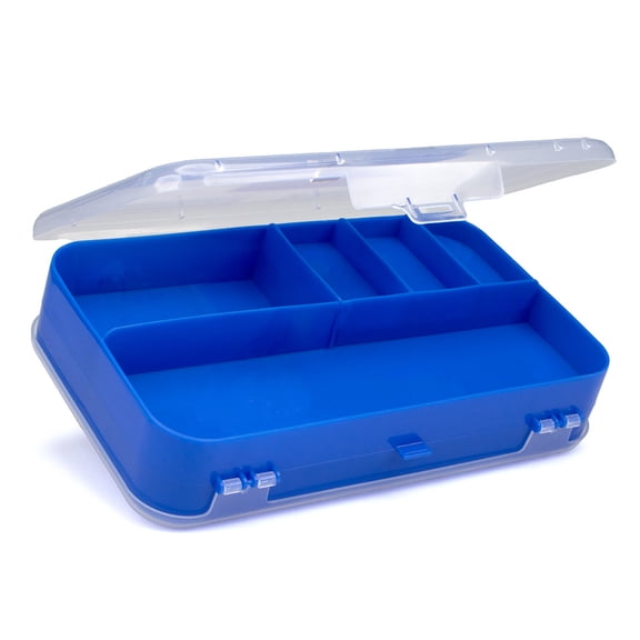 Craft County Double Sided Storage Containers – Great for Packing Supplies On the Go – Blue