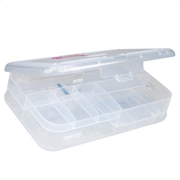 Craft County Double Sided Storage Containers  Great for Packing Supplies On the Go  Clear