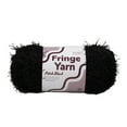 thumbnail image 1 of Craft County Fringe Yarn – Medium 4 Polyester Yarn for Scrubby Cloths, Personalized Gifts, and More! (Pitch Black, 3 Pack), 1 of 4