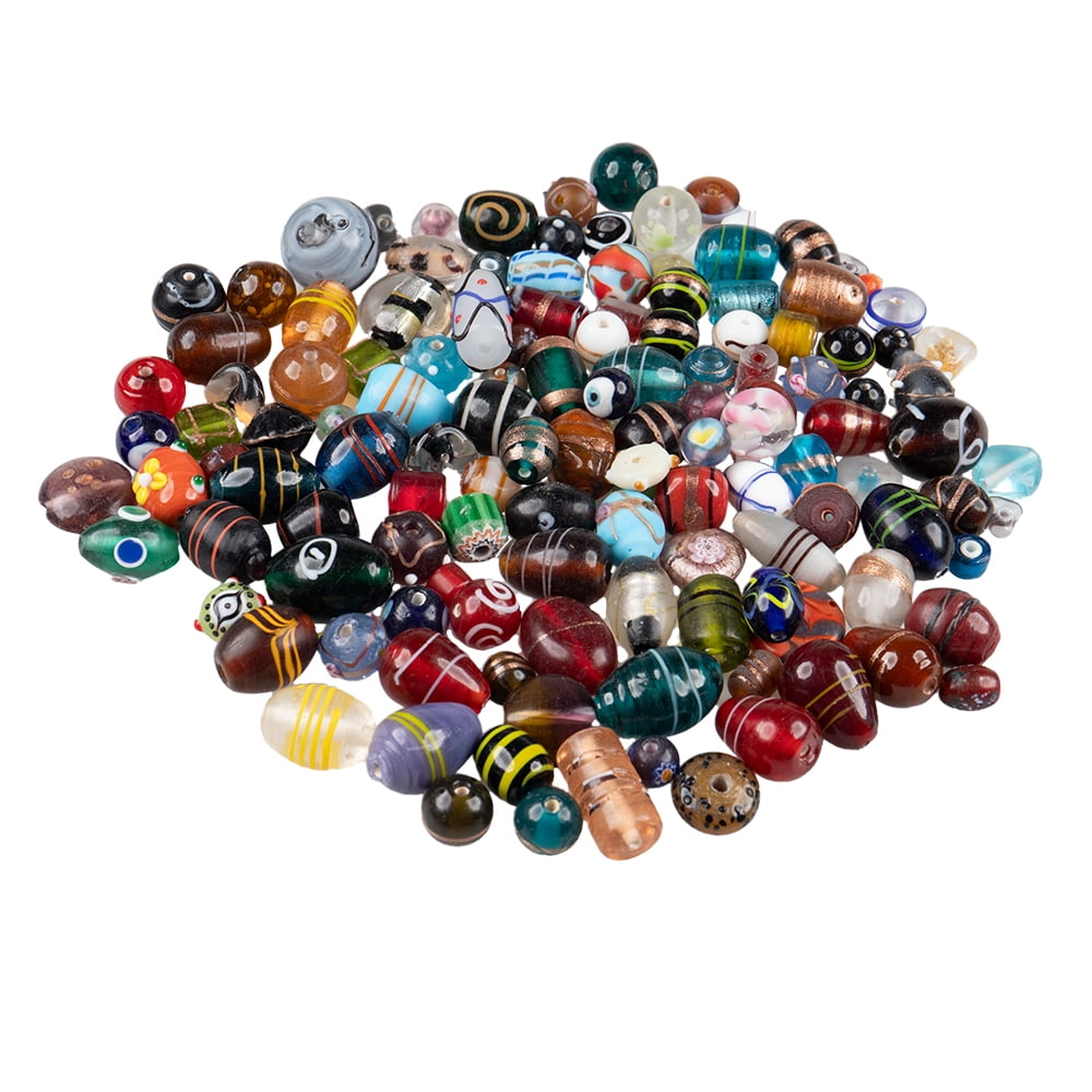 Craft County Glass Bead Mix – LB Bag of Assorted 10mm-16mm Round