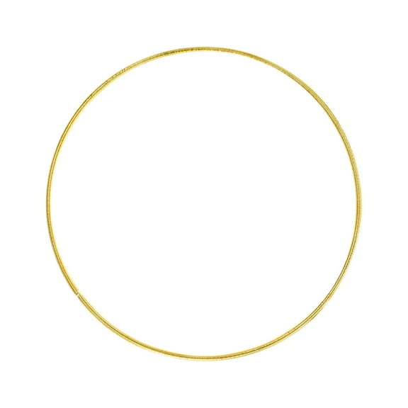 Craft County Golden Metal Wire Hoop Rings - Multiple Diameters - Multiple Pack Sizes - Great for Crafting, Decoration, & Macrame
