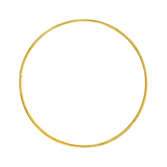 Craft County Golden Metal Wire Hoop Rings - Multiple Diameters - Multiple Pack Sizes - Great for Crafting, Decoration, & Macrame