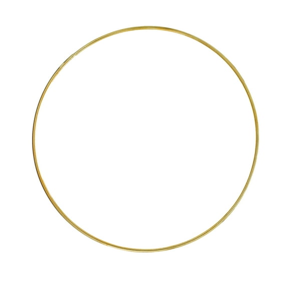 Craft County Golden Metal Wire Hoop Rings - Multiple Diameters - Multiple Pack Sizes - Great for Crafting, Decoration, & Macrame