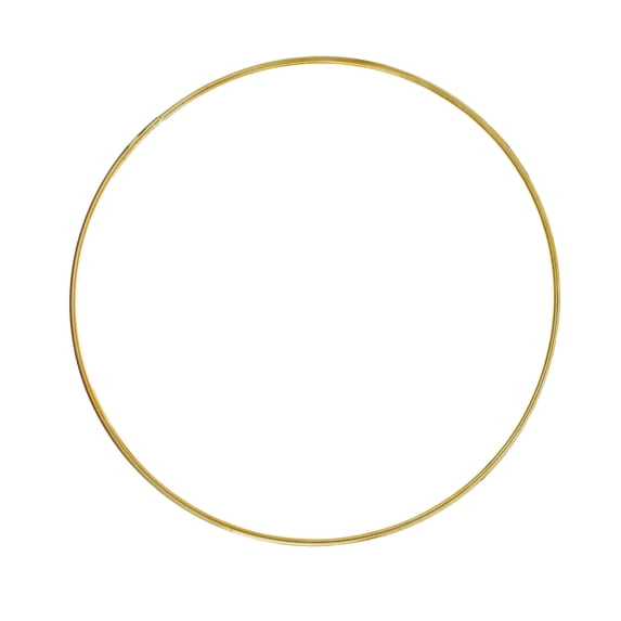 Craft County Golden Metal Wire Hoop Rings - Multiple Diameters - Multiple Pack Sizes - Great for Crafting, Decoration, & Macrame