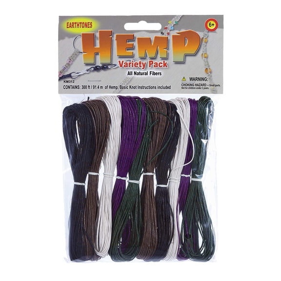Craft County Hemp Variety Packs - Multiple Pack Options - Create Bracelets, Necklaces, and More