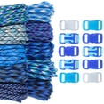 thumbnail image 1 of Craft County Kids 550 Paracord Crafting DIY Kits - 100 Feet of Paracord & 10 3/8" Buckles - Ideal for Arts & Crafts, Bracelets, Keychains, Lanyards, 1 of 3