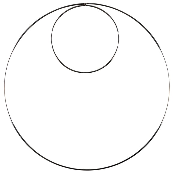 Craft County Macrame Designer Metal Hoop Wreath Silver Rings – Multiple Styles & Sizes