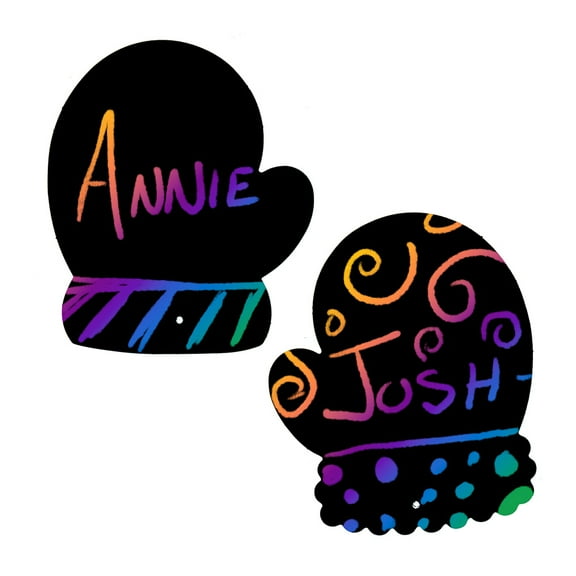 Craft County Magic Color Scratch Christmas Ornament | 7 Different Types | Ages 3+ | Easy & Fun Homemade Holiday Themed Art | Paper Hanging Supplies