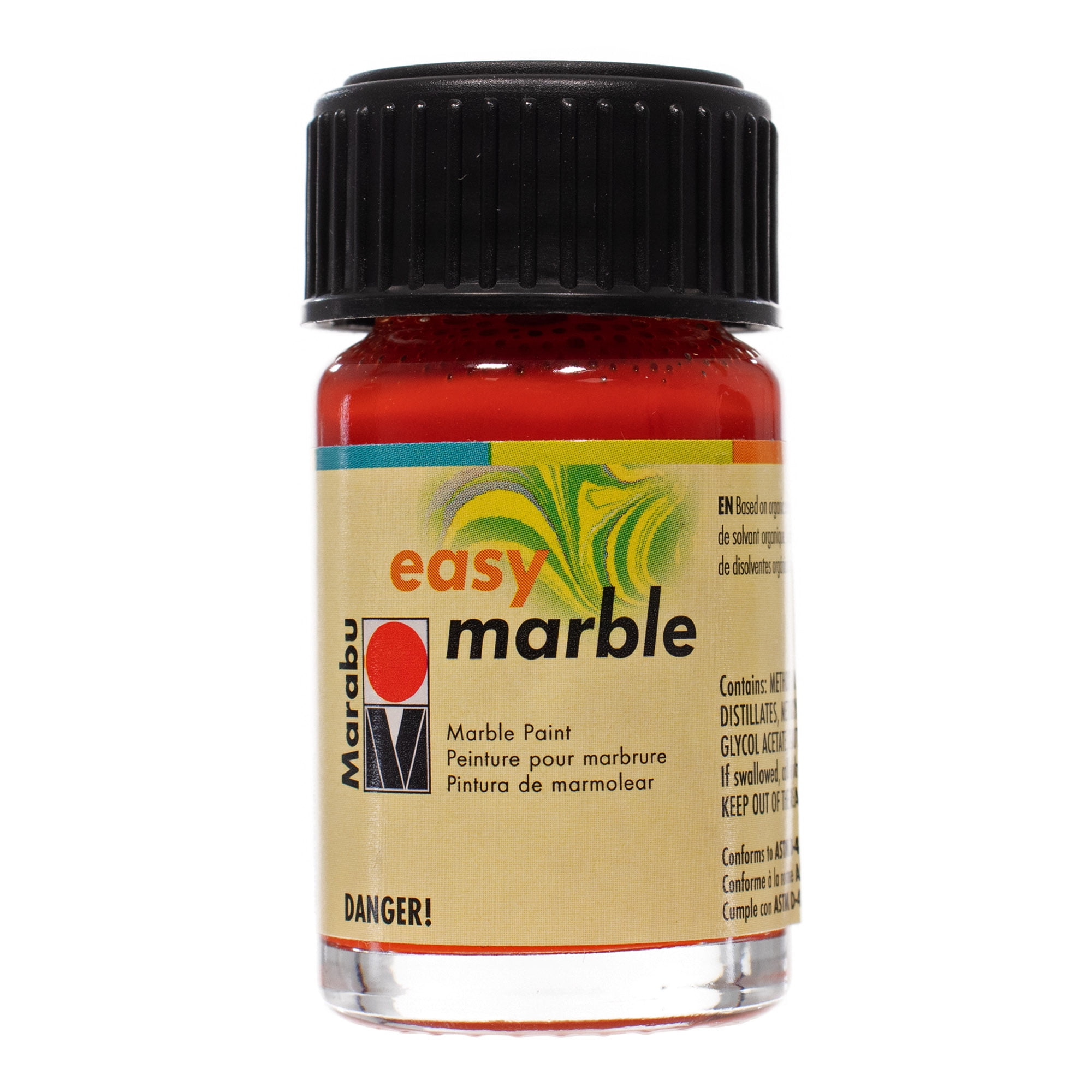 Craft County Marble Paint - 15mL Bottle of Paint for DIY Ceramic, Paper,  and Glass - Add Water for an Easy Dip Dye Craft 