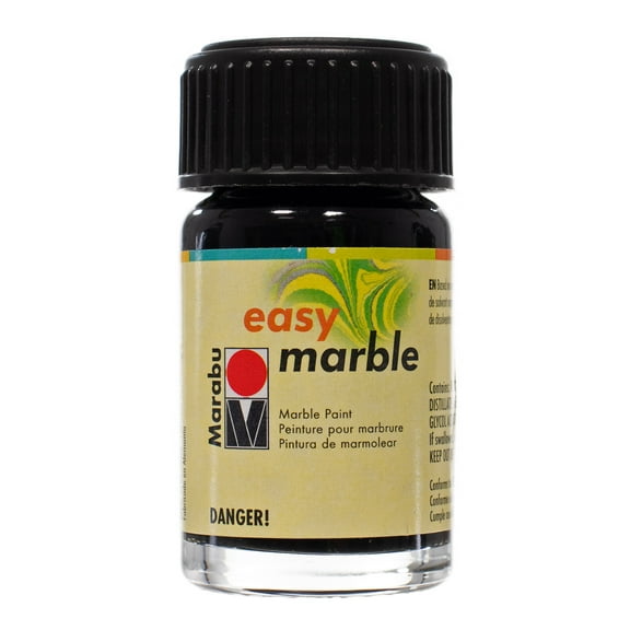 Craft County Marble Paint - 15mL Bottle of Paint for DIY Ceramic, Paper, and Glass - Add Water for an Easy Dip Dye Craft
