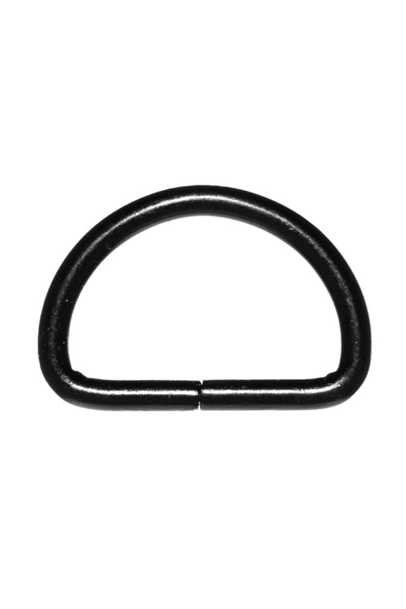 Metal D-Rings Buckle - Black Color - 1" Inside Diameter - Pack of 20