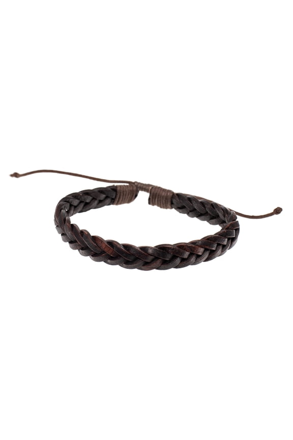 Natural Dyed Leather Bracelets – Multiple Colors – Double Pack, Flat Braid, or Round – Adjustable - Accessories