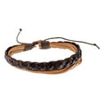 thumbnail image 1 of Craft County Natural Dyed Leather Bracelets – Multiple Colors – Double Pack, Flat Braid, or Round – Adjustable - Accessories, 1 of 3