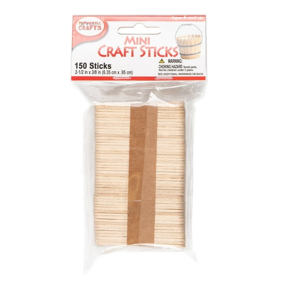 Craft County Natural Wood Mini Craft 2.5 Sticks  150 Pack