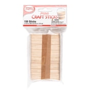 Craft County Natural Wood Mini Craft 2.5 Sticks 150 Pack