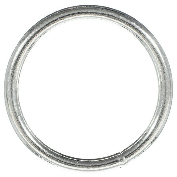 Craft County Nickel Plated 2-Inch Welded Steel O-Ring - Multiple Pack Sizes Available - Ideal for Jewelry Making, Macrame, Wall Art, Hand Crafts & DIY Projects