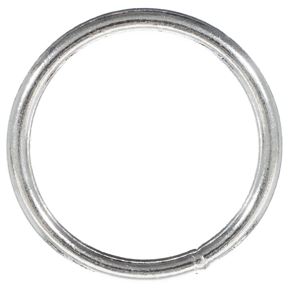 Craft County Nickel Plated 2-inch Welded Steel O-Ring - Ideal for Jewelry Making and DIY Projects